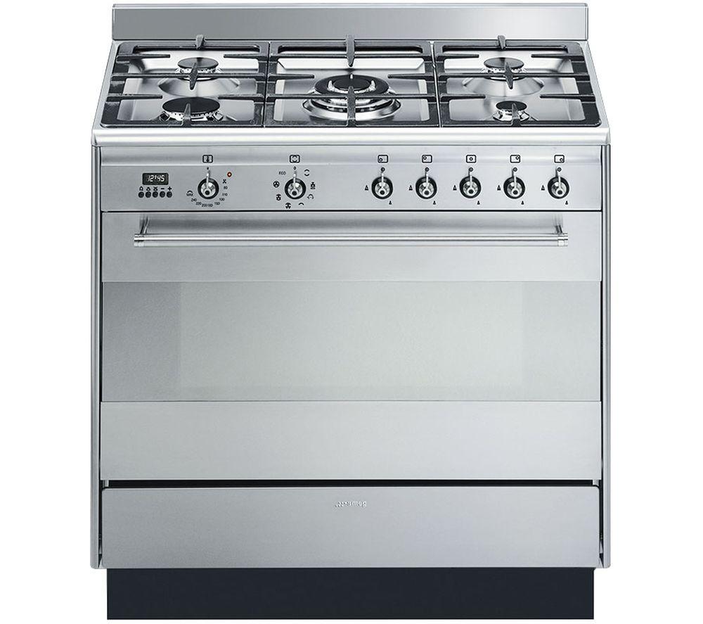 SMEG SUK91MFX9 Concert 90 cm Dual Fuel Range Cooker - Stainless Steel