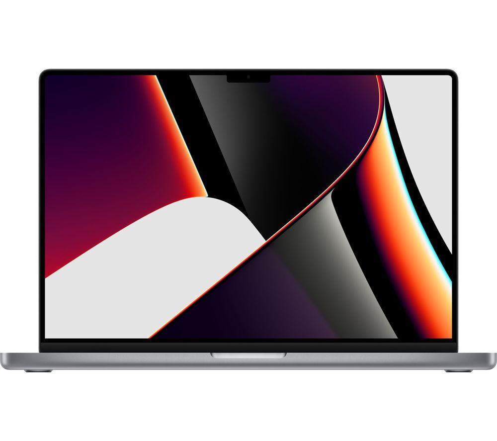 £2234.9, APPLE MacBook Pro 16inch (2021) - M1 Pro, 512 GB SSD, Space Grey, macOS 12.0 Monterey, Apple M1 Pro chip, RAM: 16 GB / Storage: 512 GB SSD, Super Retina XDR display, Battery life: Up to 21 hours, 