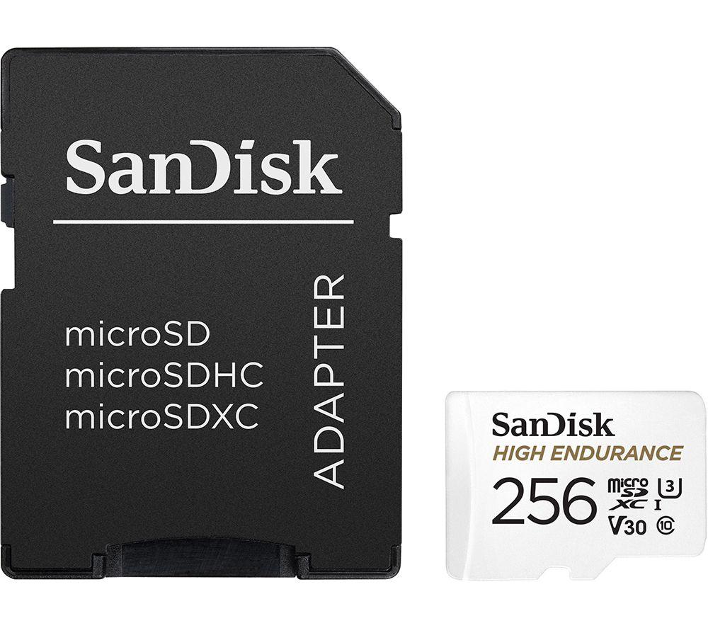 SANDISK High Endurance Class 10 microSDXC Memory Card - 256 GB