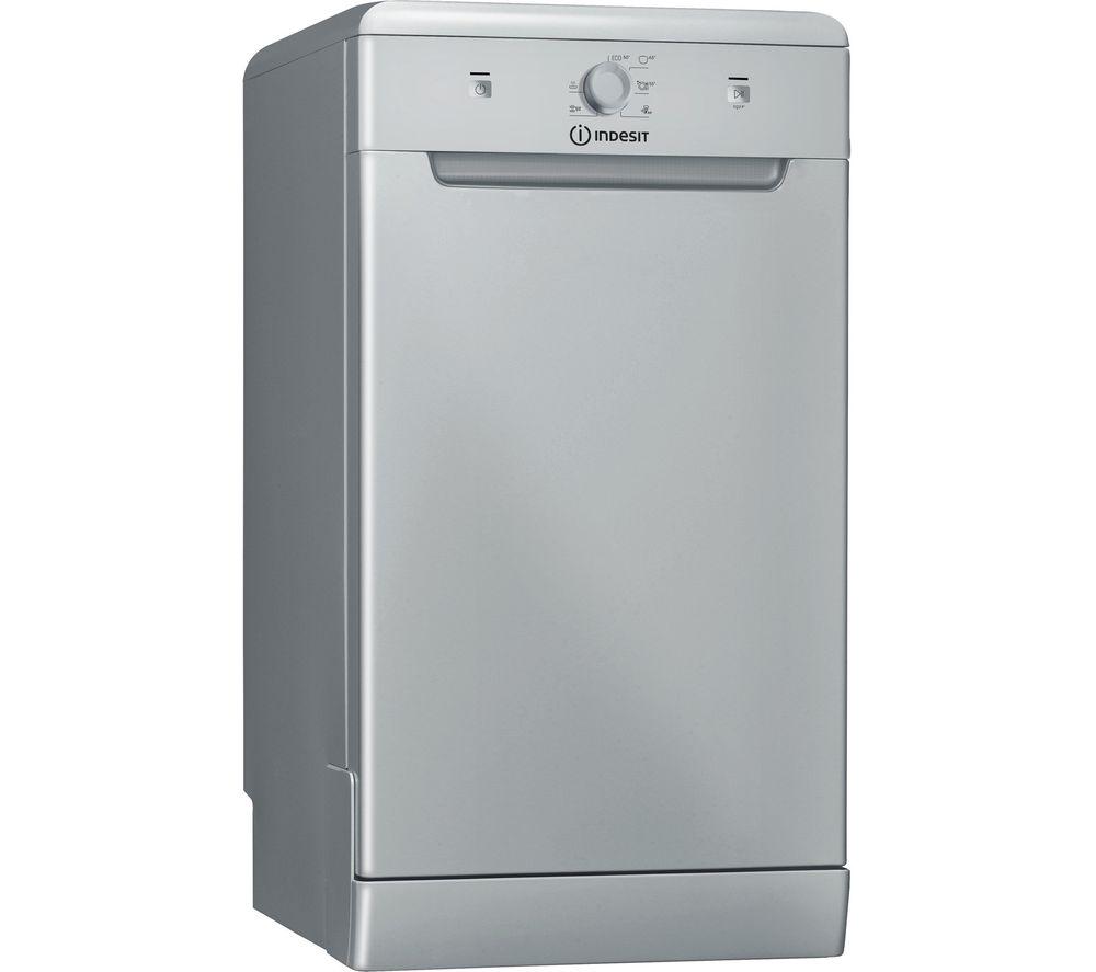 INDESIT DSFE 1B10 S UK N Slimline Dishwasher - Silver, Silver/Grey