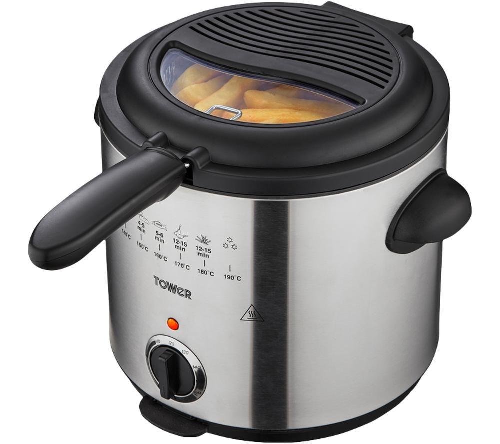 TOWER T17070 Deep Fryer - Silver, Silver/Grey