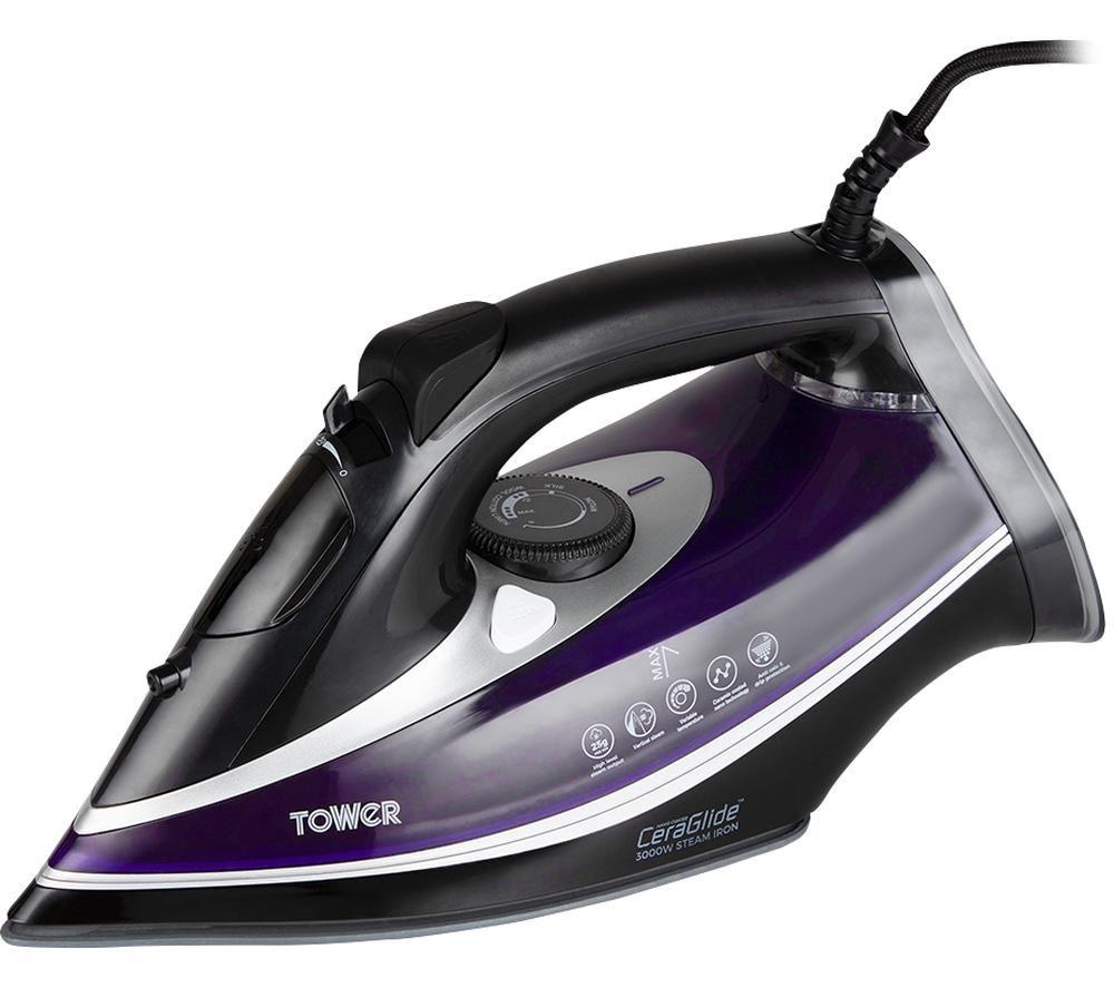 TOWER CeraGlide Ultra Speed T22013PR Steam Iron - Purple