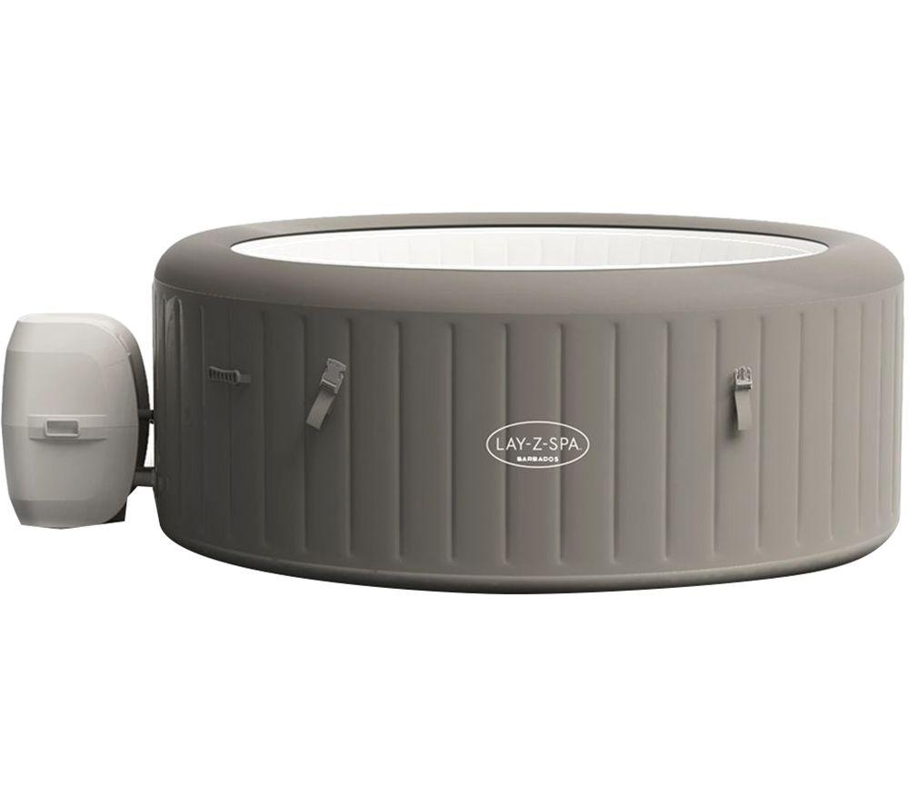 Lay-Z-Spa Barbados AirJet Smart Inflatable Hot Tub - Grey