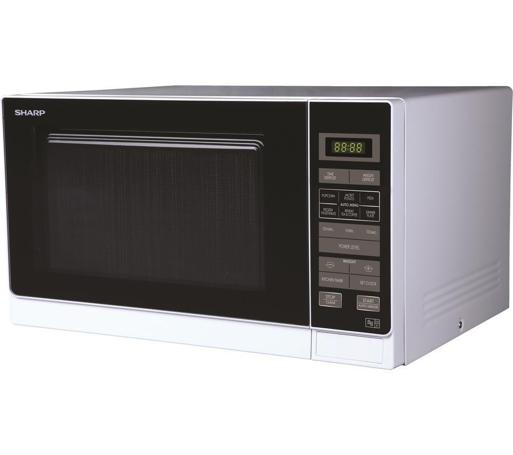 SHARP R372WM Solo Microwave - White, White