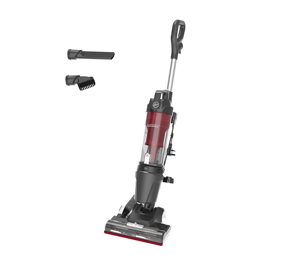 HOOVER Upright 300 HU300RHM Home Bagless Vacuum Cleaner - Red & Grey, Silver/Grey,Red