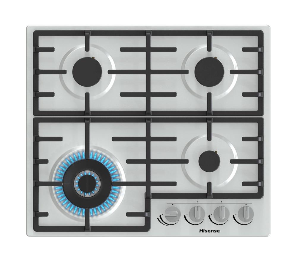 HISENSE GM663XB 60 cm Gas Hob - Stainless Steel