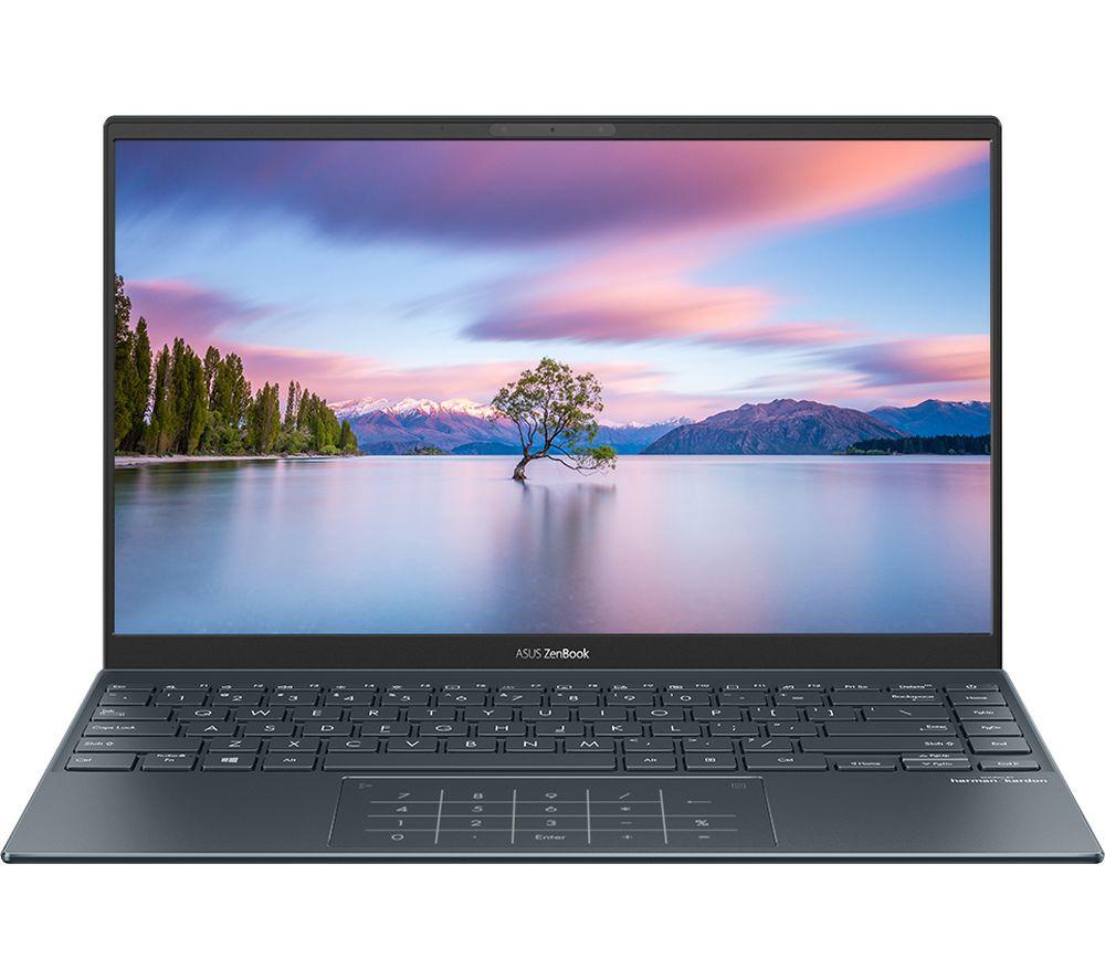£519, ASUS ZenBook UX425EA 14inch Laptop - Intel® Core™ i3, 256 GB SSD, Grey, Free Upgrade to Windows 11, Intel® Core™ i3-1115G4 Processor, RAM: 8 GB / Storage: 256 GB SSD, Full HD screen, Battery life: Up to 22 hours, 