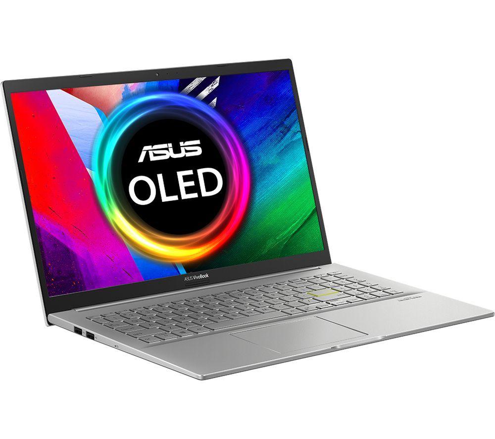 £799, ASUS VivoBook K553 15.6inch Laptop - Intel® Core™ i5, 512 GB SSD, Silver, Free Upgrade to Windows 11, Intel® Core™ i5-1135G7 Processor, RAM: 16 GB / Storage: 512 GB SSD, Full HD OLED screen, Battery life: Up to 8 hours, 