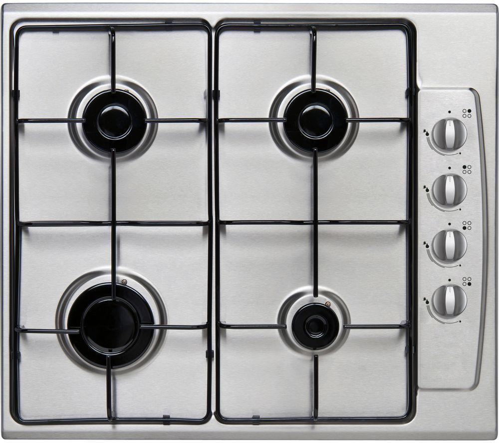 ESSENTIALS CGHOBX21 58 cm Gas Hob - Stainless Steel, Stainless Steel