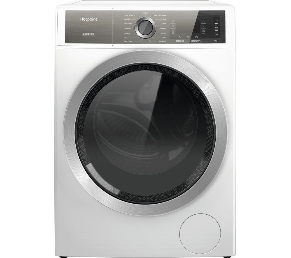 HOTPOINT GentlePower H7 W945WB 9 kg 1400 Spin Washing Machine - White, White