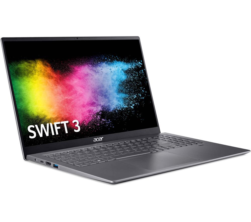 £899, ACER Swift 3 16.1inch Laptop - Intel® Core™ i7, 1 TB SSD, Grey, Free Upgrade to Windows 11, Intel® Core™ i7-11370H Processor, RAM: 8 GB / Storage: 1 TB SSD, Full HD screen, Battery life: Up to 11.5 hours, 