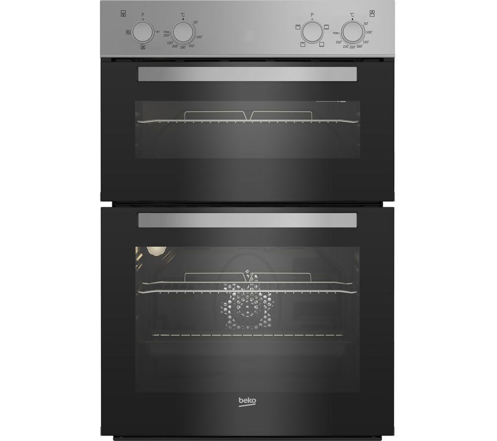 BEKO RecycledNet BBXDF21000S Electric Double Oven - Silver, Silver/Grey