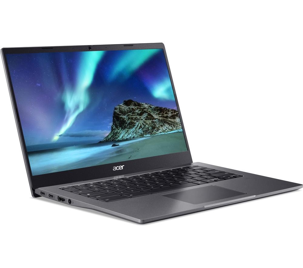 £299, ACER 514 14inch Chromebook - Intel® Pentium® Gold, 128 GB SSD, Grey, Plus Chromebook, Chrome OS, Intel® Pentium® Gold 7505 Processor, RAM: 4 GB / Storage: 128 GB SSD, Full HD screen, Battery life: Up to 10 hours, 