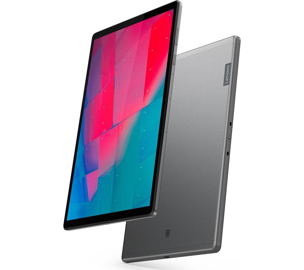 £149, LENOVO Tab M10 10.1inch Tablet - 64 GB, Iron Grey, Android 10.0, HD Ready screen, 64 GB storage: Perfect for apps / photos / videos / games, Add more storage with a microSD card, Battery life: Up to 10 hours, Dolby Atmos, 
