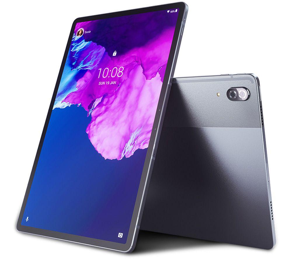 £599, LENOVO Tab P11 Pro 6 GB 11.5inch Tablet - 128 GB, Grey, Android 10.0, Wide Quad HD screen, 128 GB storage: Perfect for saving pretty much everything, Add more storage with a microSD card, Battery life: Up to 15 hours, Dolby Atmos, 