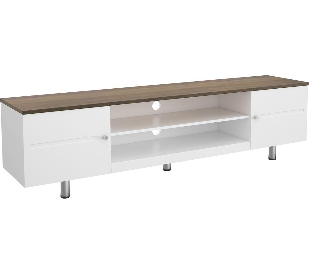 AVF Whitesands 1900 mm TV Stand - White & Rustic Wood