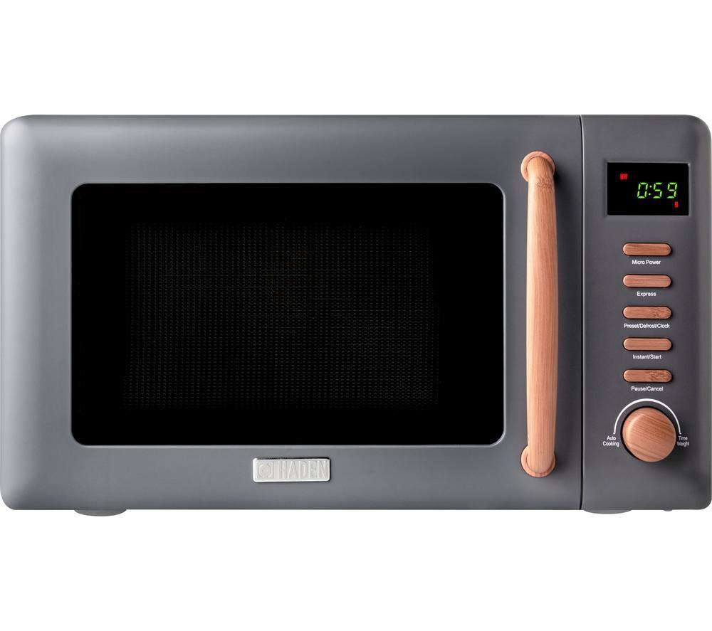 HADEN Dorchester 201324 Solo Microwave - Pebble Grey, Silver/Grey