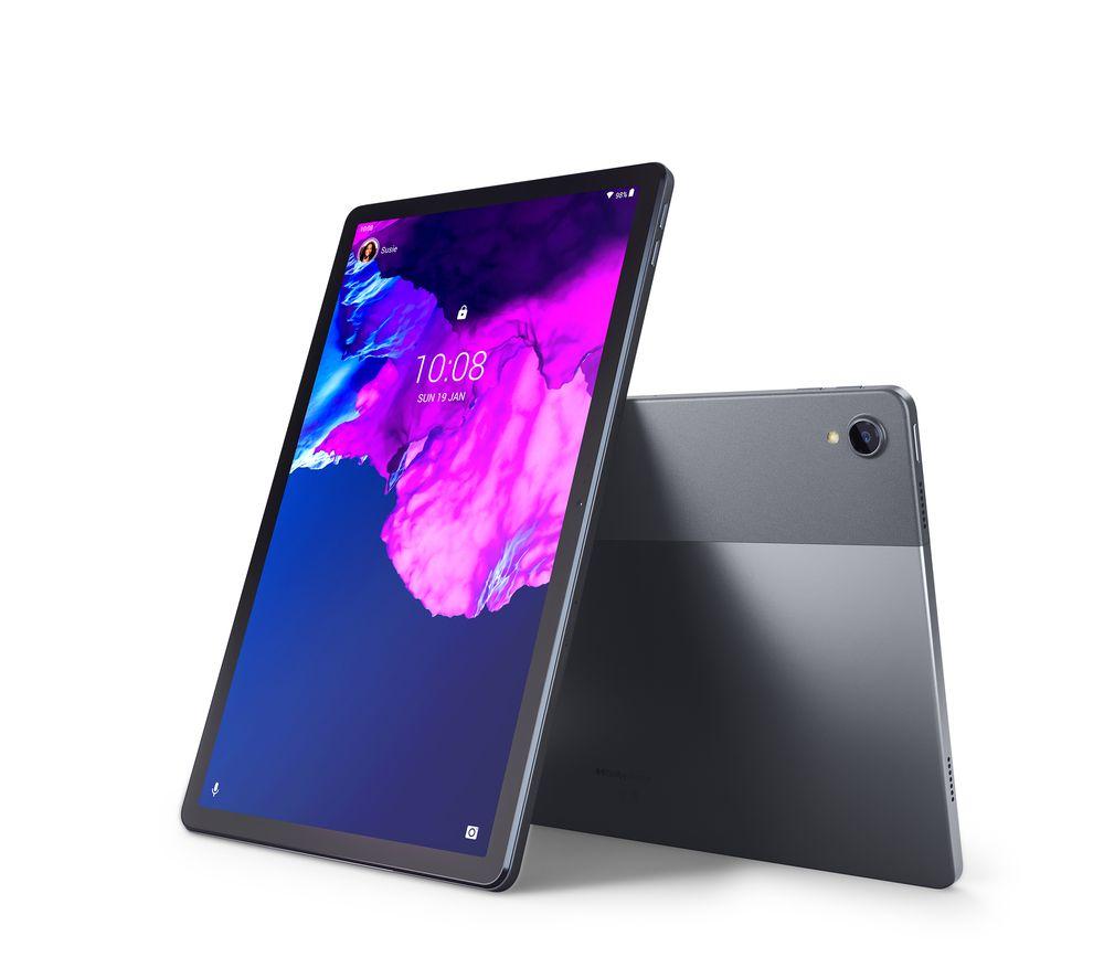 £229, LENOVO Tab P11 Plus 4 GB 11inch Tablet - 64 GB, Grey, Android 11, Quad HD screen, 64 GB storage: Perfect for apps / photos / videos / games, Add more storage with a microSD card, Battery life: Up to 15 hours, Dolby Atmos, 
