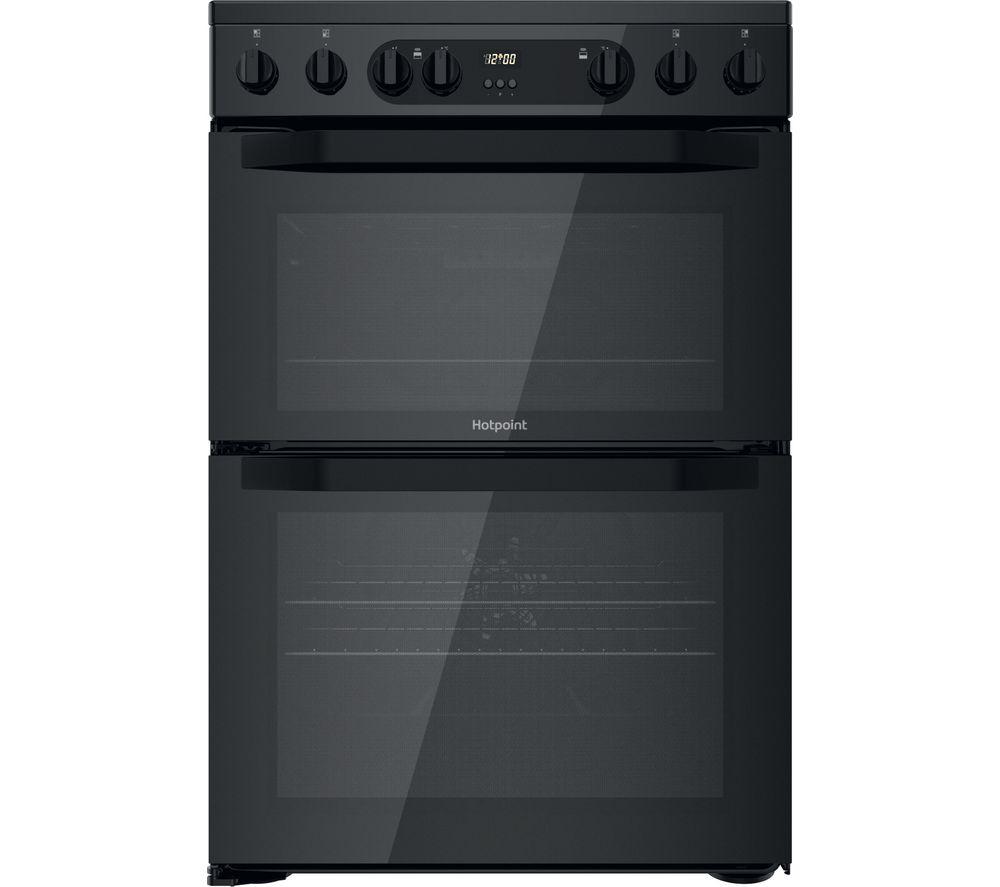 HOTPOINT Multiflow HDM67V9CMB 60 cm Electric Ceramic Cooker - Black, Black