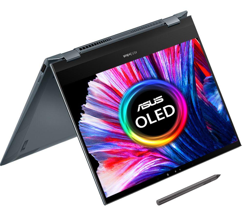 £1029, ASUS Zenbook Flip UX363EA 13.3inch 2 in 1 Laptop - Intel® Core™ i7, 1 TB SSD, Grey, Free Upgrade to Windows 11, Intel® Evo™ platform, Intel® Core™ i7-1165G7 Processor, RAM: 16 GB / Storage: 1 TB SSD, Full HD OLED touchscreen, Battery life: Up to 14 hours, 