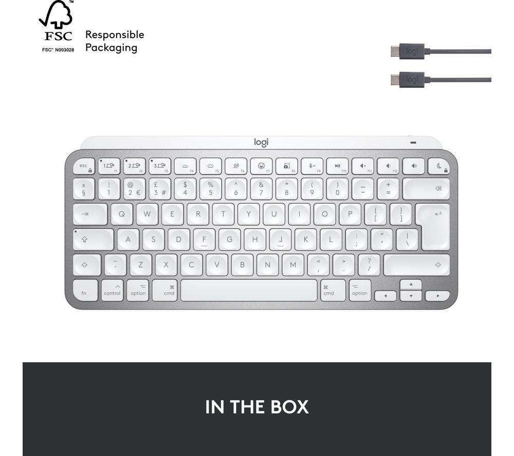 Buy LOGITECH MX Keys Mini for Mac Wireless Keyboard - Pale Grey