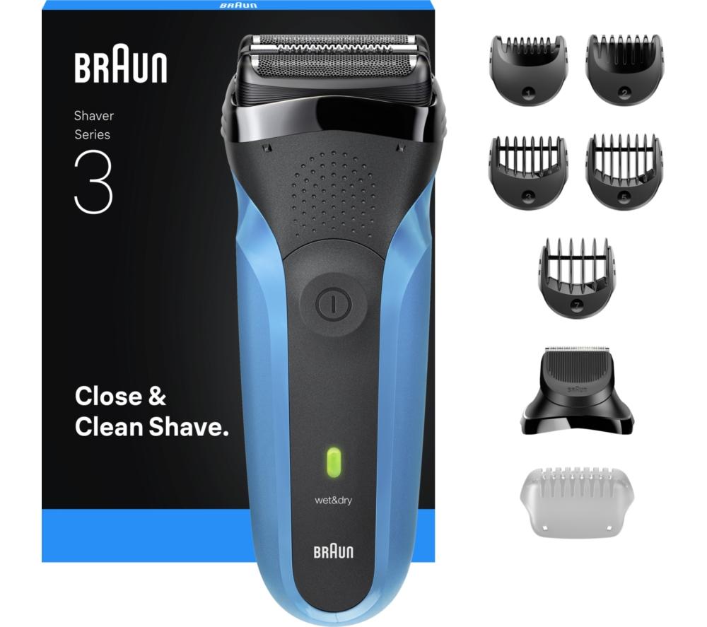 BRAUN Series 3 310BT Wet & Dry Shaver - Blue & Black
