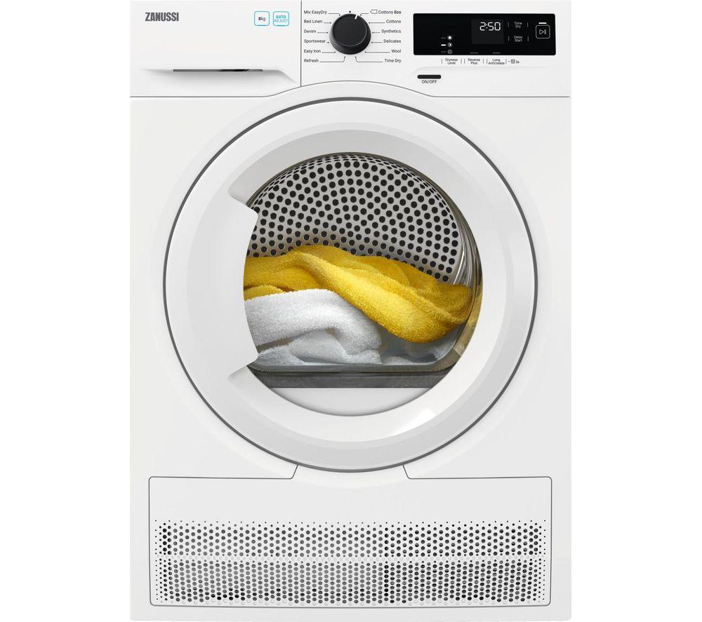 ZANUSSI ZDH87A2PW 8 kg Heat Pump Tumble Dryer - White, White