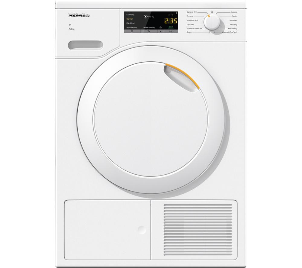 MIELE T1 Active TCA220WP 7 kg Heat Pump Tumble Dryer - White, White