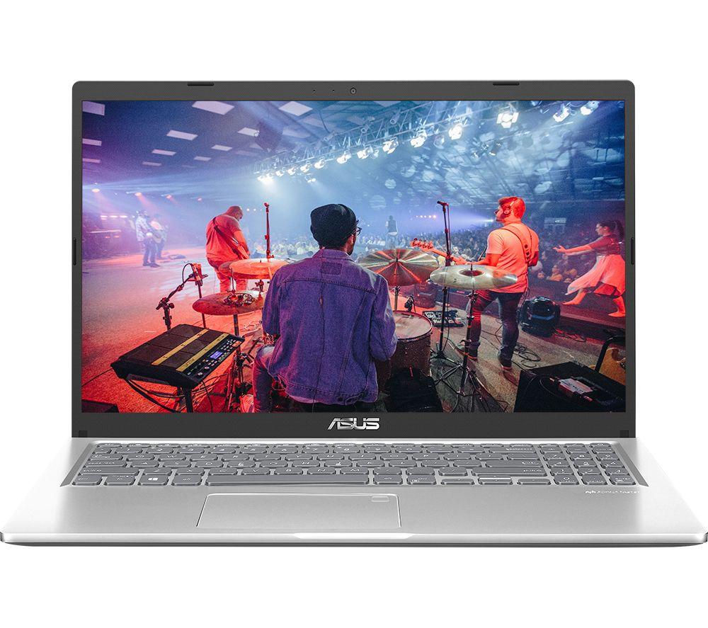 £499, ASUS VivoBook X515JA 15.6inch Laptop - Intel® Core™ i7, 512 GB SSD, Silver, Windows 11, Intel® Core™ i7-1065G7 Processor, RAM: 8 GB / Storage: 512 GB SSD, Full HD screen, Battery life: Up to 6 hours, 