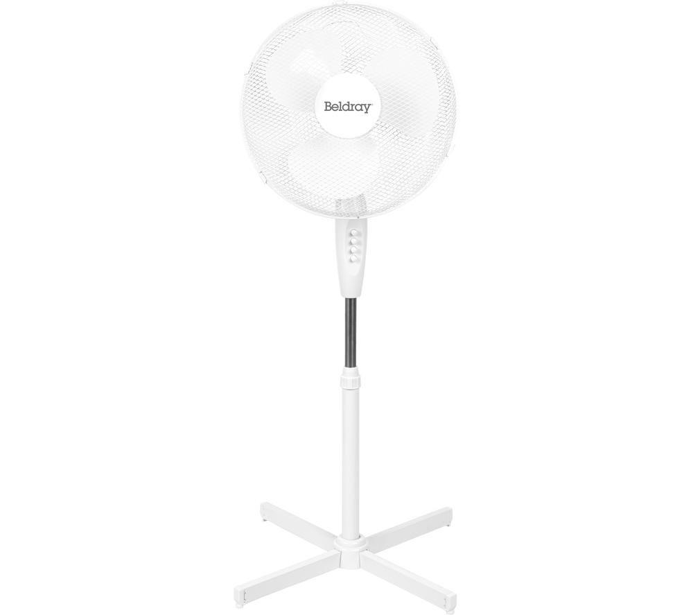 BELDRAY EH3196 Portable 16 Pedestal Fan - White, White