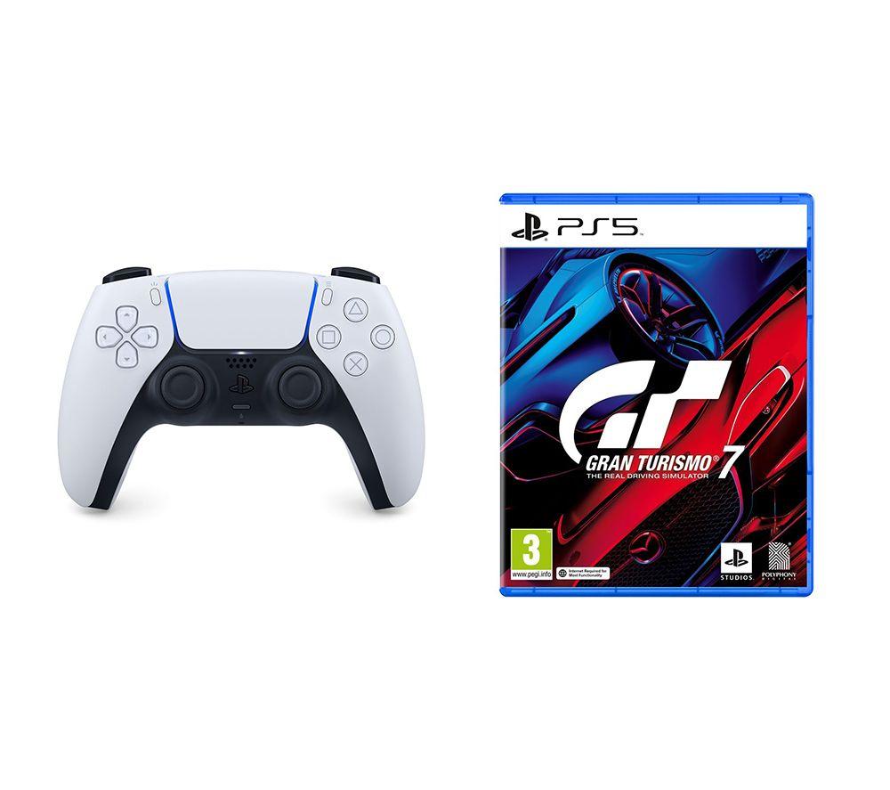 Buy Playstation Gran Turismo 7 Ps5 Dualsense Controller Bundle White Free Delivery Currys