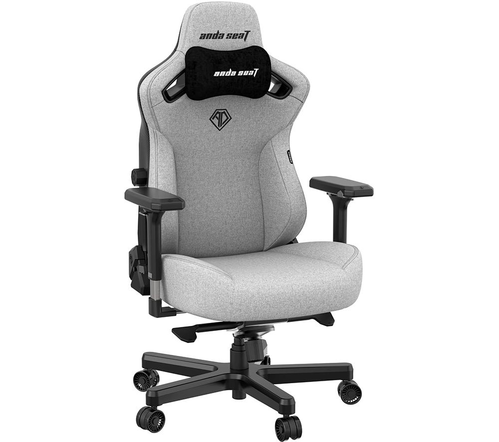 ANDASEAT Kaiser 3 Series Premium Gaming Chair - Ash Grey, Silver/Grey