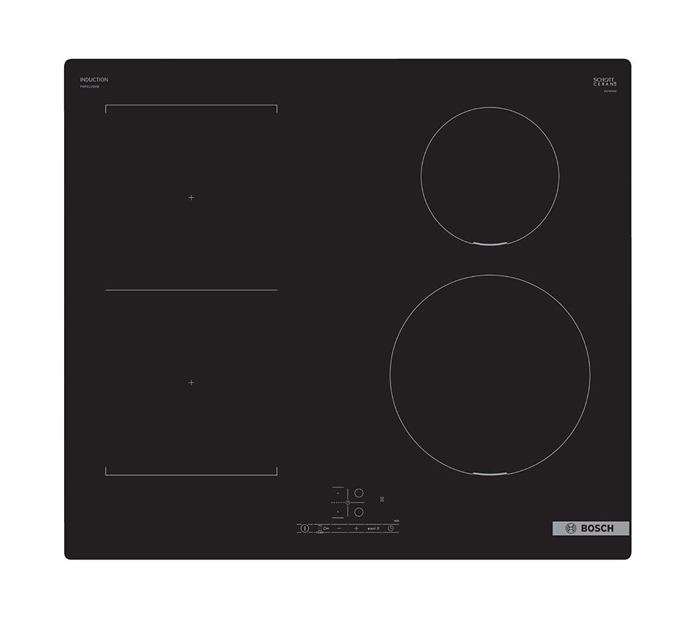 BOSCH Series 4 CombiZone PWP611BB5B 59 cm Electric Induction Hob - Black