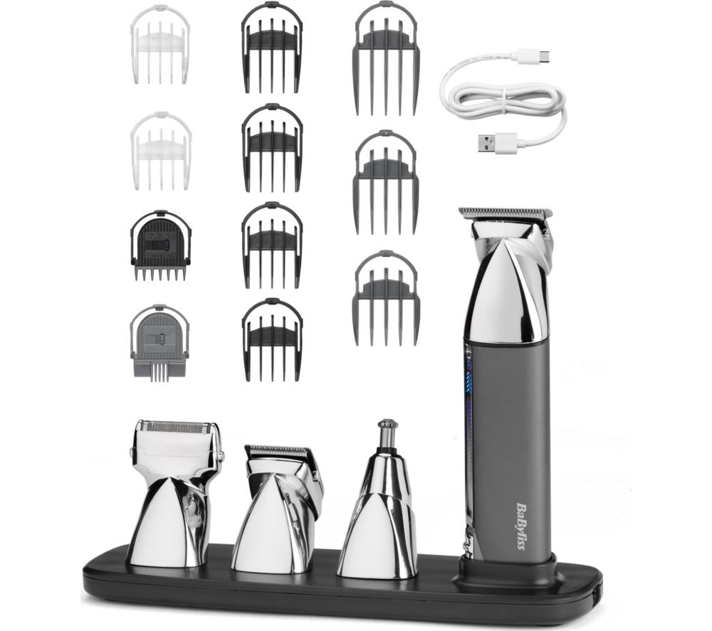 BABYLISS Super-X Metal Series 15-in-1 Wet & Dry Multi-Trimmer Kit - Grey & Chrome