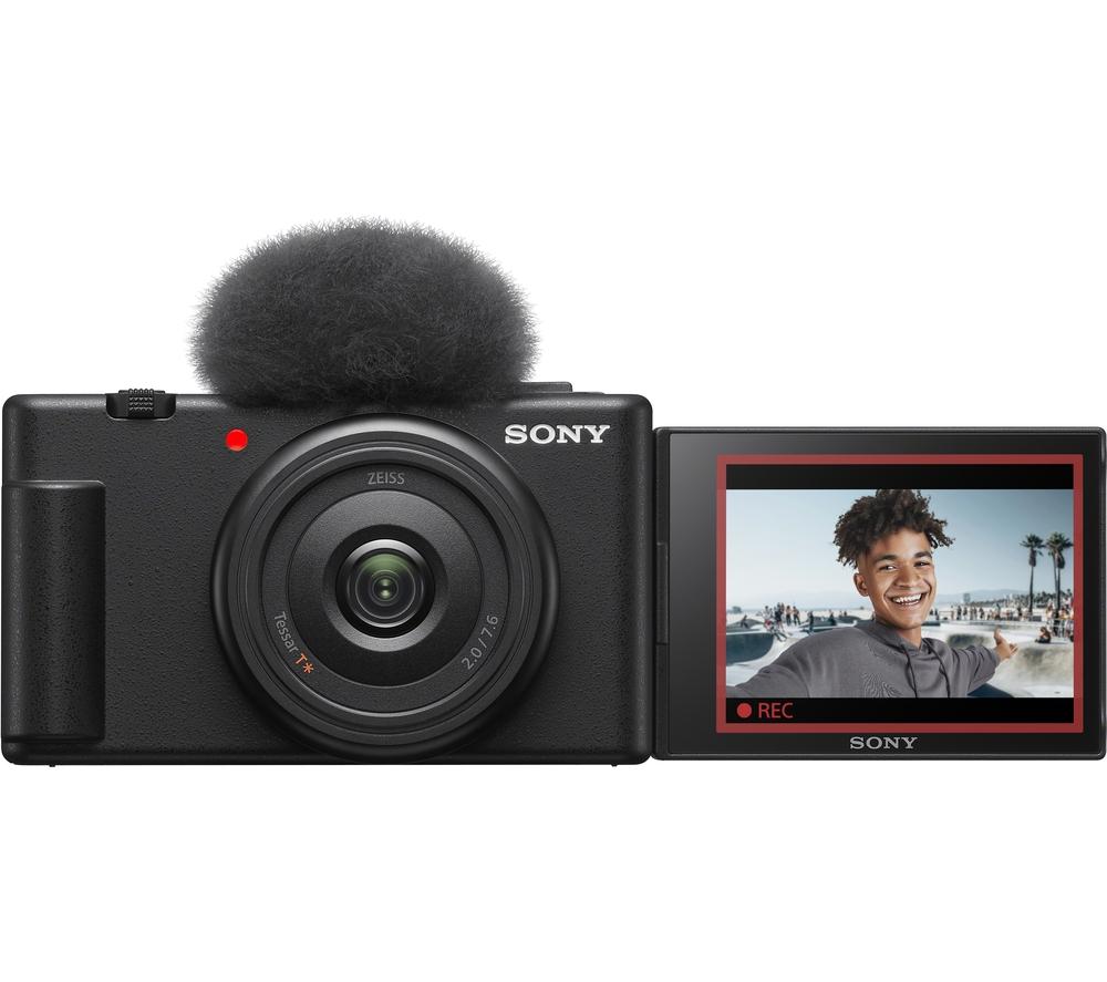SONY ZV-1F High Performance Compact Vlogging Camera - Black, Black