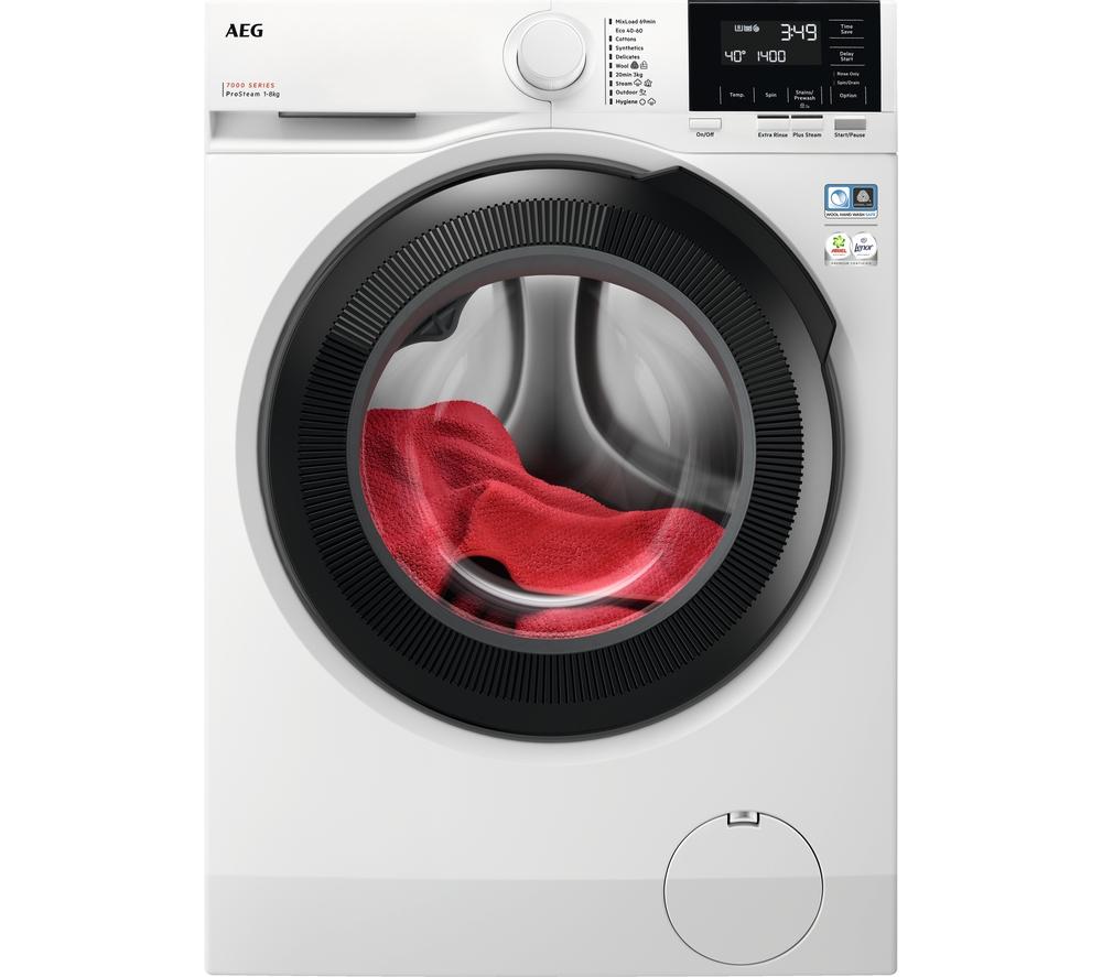AEG 7000 ProSteam LFR71864B 8 kg 1600 rpm Washing Machine - White