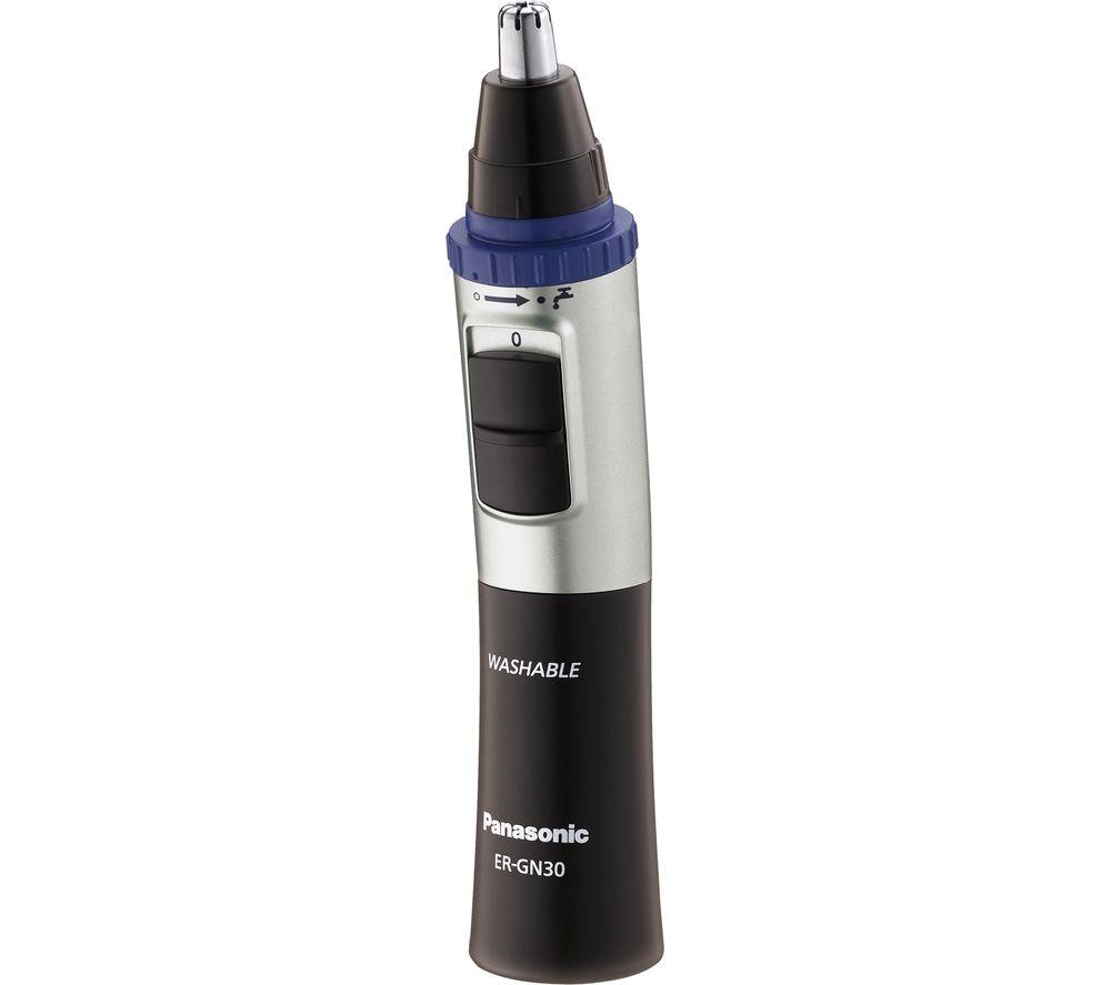 PANASONIC ER-GN30-K503 Wet & Dry Nose & Ear Trimmer - Black & Silver