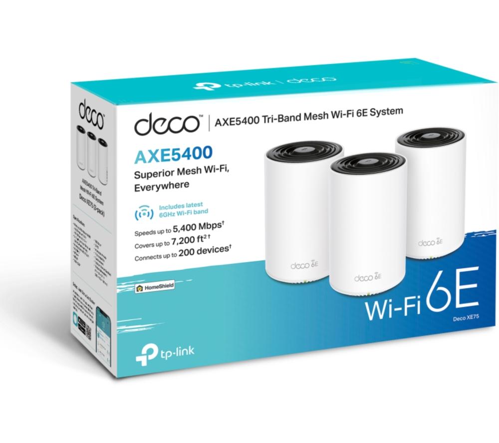 TP-Link Deco AXE5400 Tri-Band WiFi 6E Mesh Router (Deco XE75 Pro) - 1-Pack, Refurbished