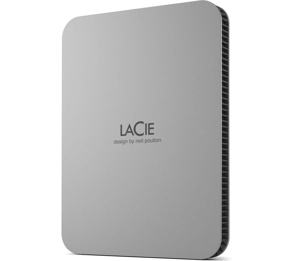 LACIE Mobile Drive V2 Portable Hard Drive - 1 TB, Silver