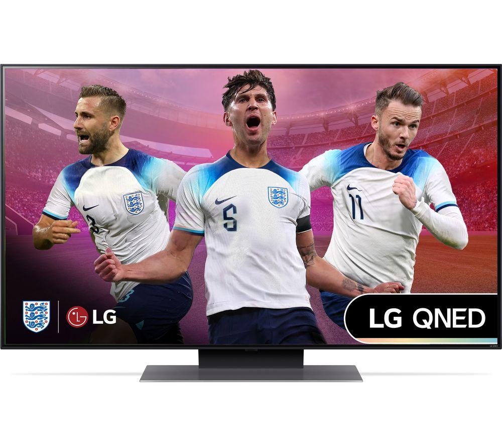 50 LG 50QNED816RE  Smart 4K Ultra HD HDR QNED TV with Amazon Alexa, Silver/Grey,Blue