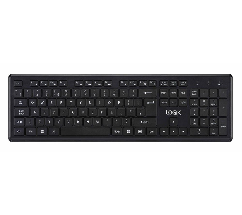 LOGIK LSLFSKB24 Silent Wireless Keyboard - Black
