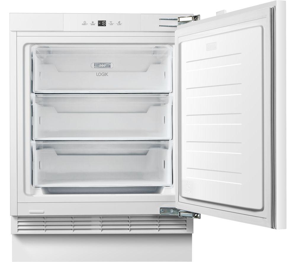LOGIK LIF60W23 Integrated Undercounter Freezer - Fixed Hinge