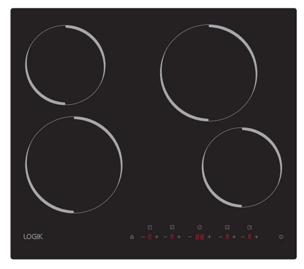 LOGIK LCHOBTC23 59 cm Electric Ceramic Hob - Black
