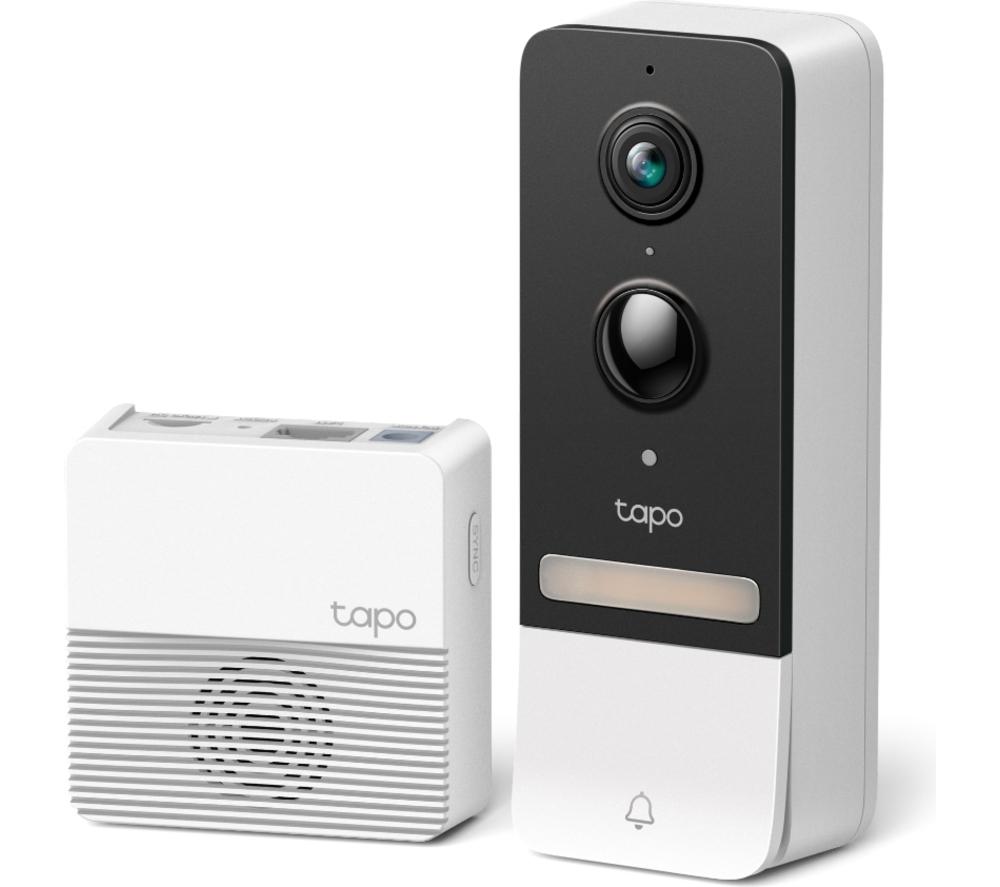 TP-LINK Tapo D230S1 2K 5 MP WiFi Video Doorbell with Chime - White