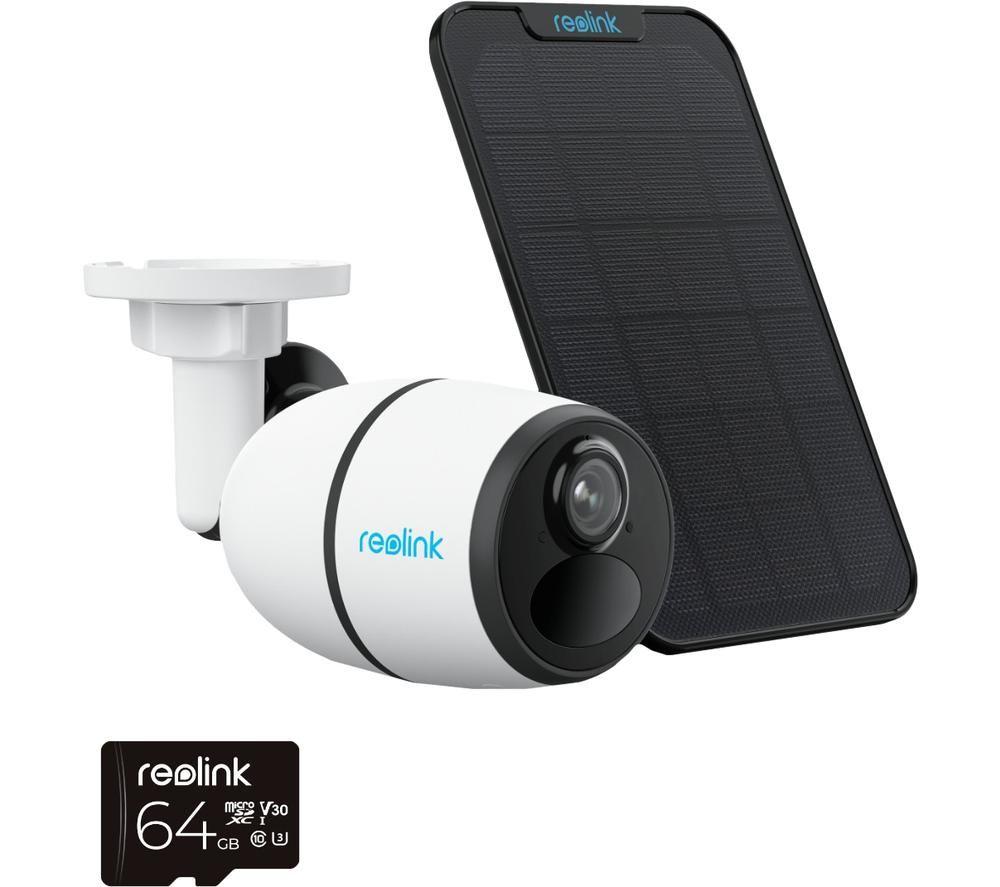 REOLINK Go Plus Quad HD 1440p 4G Security Camera with Solar Panel - White, White