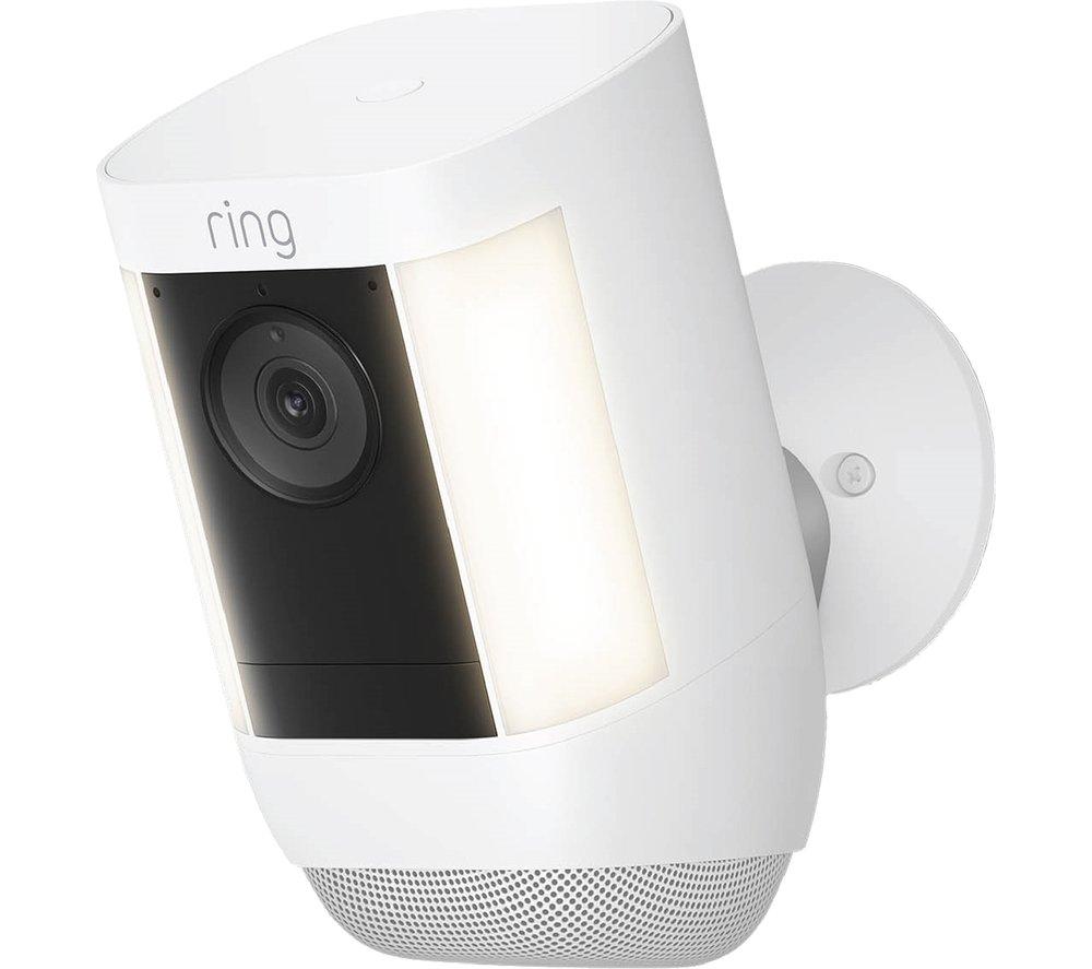 RING Spotlight Cam Pro 2K WiFi Security Camera - Battery, White