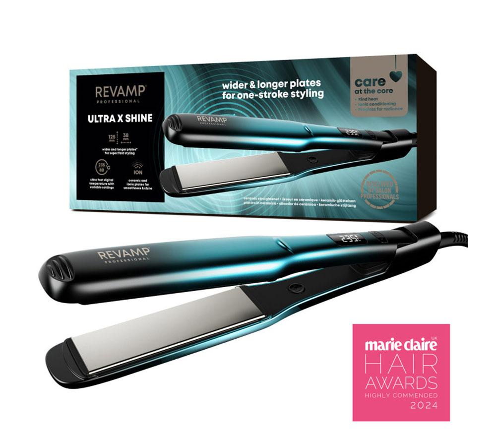 REVAMP Progloss Wide Ultra X Shine Hair Straightener - Black
