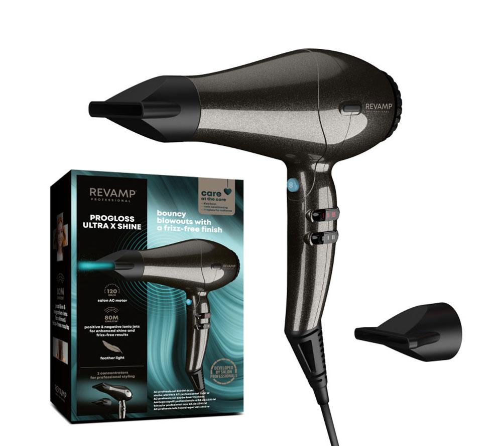 REVAMP Progloss 3950 Featherlite Ultra X Shine Hair Dryer - Black