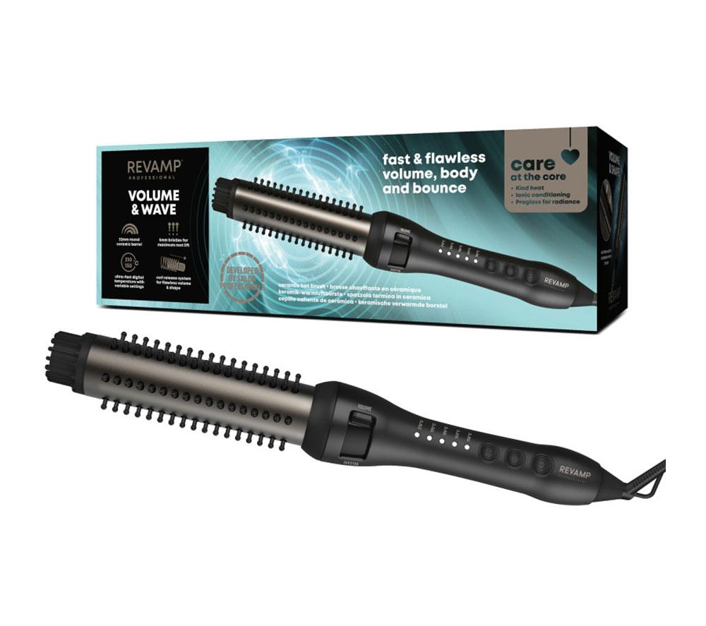 REVAMP Progloss Volume & Wave Hot Brush - Black