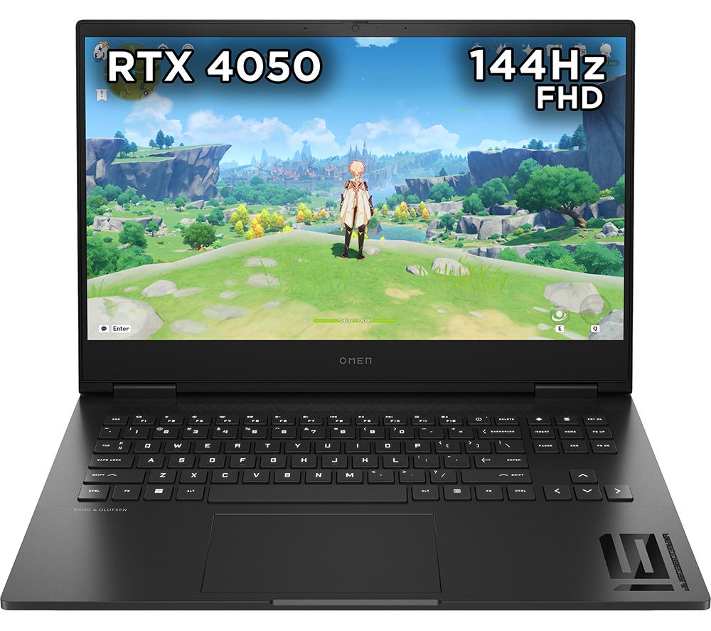 HP OMEN 16-xd0503na 16.1 Gaming Laptop - AMD Ryzen 7, RTX 4050, 512 GB SSD, Black
